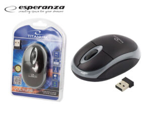 ESPERANZA ΠΟΝΤΙΚΙ ΑΣΥΡΜΑΤΟ USB TITANUM TM-116E ΜΑΥΡΟ/ΓΚΡΙ