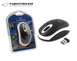 ESPERANZA ΠΟΝΤΙΚΙ ΑΣΥΡΜΑΤΟ USB TITANUM TM-116W ΜΑΥΡΟ/ΛΕΥΚΟ