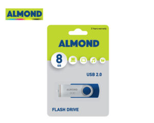 ALMOND FLASH DRIVE USB 8GB TWISTER ΜΠΛΕ