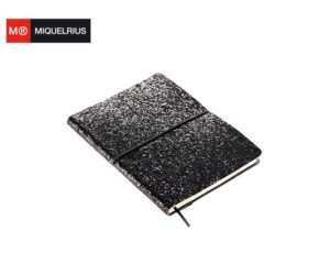 MIQ ΣΗΜ/ΡΙΟ ΛΑΣΤΙΧΟ Α5 96Φ. MR BLACK&WHITE BLACK GLITTER