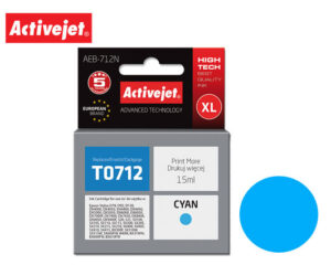 ACJ INK ΣΥΜΒ. ΜΕ EPSON AEB-712N #T0712 CYAN 15ml (Ν) #C13T07124012