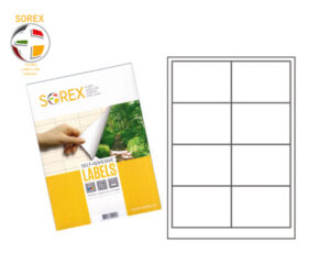 SOREX ΕΤΙΚΕΤΤΕΣ ΑΥΤ.ΕΚΤΥΠ.A4 2x4 97x67,7 100Φ.