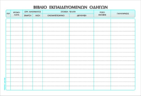 ΕΚΠΑΙΔΕΥΤΗ ΑΥΤΟΚ 17x25 Φ100 Β